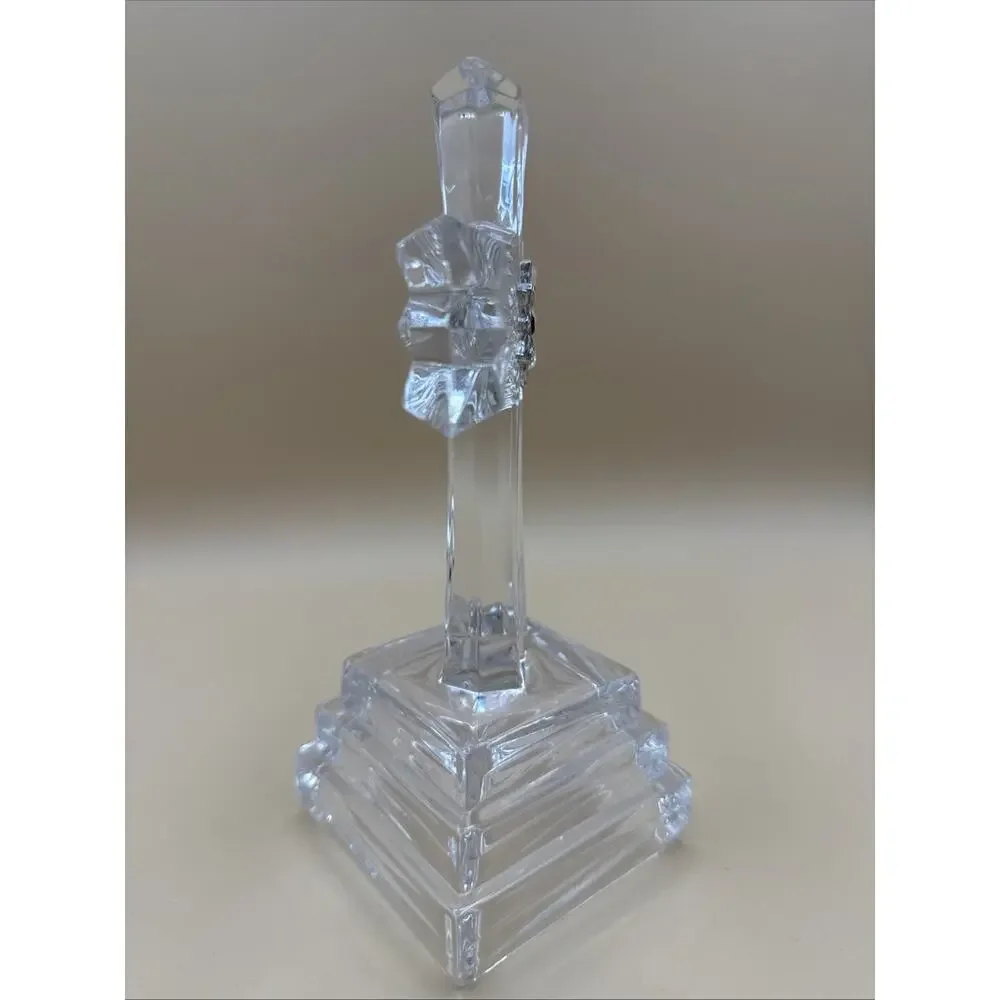 Lenox Jeweled Crystal Cross Figurine Red Stone Inspirational Collection Decor